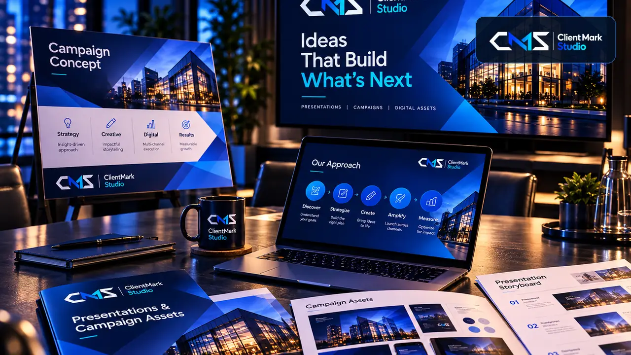 Professional presenter delivering a workshop using a polished presentation deck